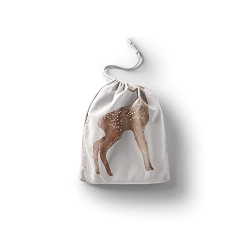 Bonamaison Bedrukte katoenen tas met trekkoord - 20 x 30 cm