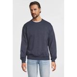Anytime Anytime fleece sweater donkerblauw melange