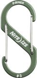 NITE Ize NI-SBA3-08-R6 Karabijn 69 mm x 31 mm x 8 mm 1 stuk(s) Olijf