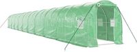 vidaXL Serre met stalen frame 40 m² 20x2x2 m groen
