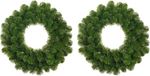 Mica Decorations Kerstkrans - Set van 2x stuks - vert - 45 cm