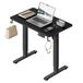 WOLTU Bureau électrique réglable en hauteur avec fonction mémoire et protection anti-collision, capacité de charge de 80 kg, bureau silencieux pour bureau à domicile, 80 x 48 cm, noir