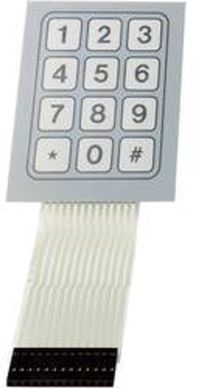 TRU COMPONENTS SU709948 Clavier à membrane Matrice de clavier 1 x 12 1 pièce