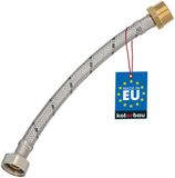 KOTARBAU® Flexibele Aansluitslang 1/2"x1/2" - Sanitaire Aansluitslang 20 cm - Flexibele Kraanslang - Buitendraad x Binnendraad - Aansluitslang Armatuur - Gevlochten Roestvrijstalen Aansluitslang