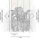 Livingwalls Vliesbehang met Palmbladmotief in Grijs, Zwart, Wit – Junglebehang 1,59 m x 2,80 m – 792171