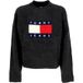 W Melange Vlag Sweater Zwarte Melange trui