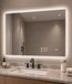 Miroir de salle de bain LED, 100x70 cm, avec application intelligente, anti-buée et variateur d'intensité