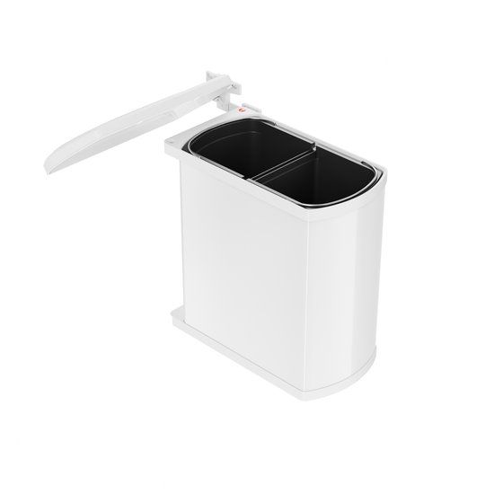 Hailo Duo-Automatic Inbouw Prullenbak - 16 l - Wit