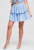 OMBRE Rok - Katoen - Gestreept - Rok Blauw S/M