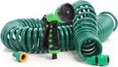 Wiltec - Tuyau d'arrosage en spirale - 15 m - Extensible - Buse multijets 7 modes