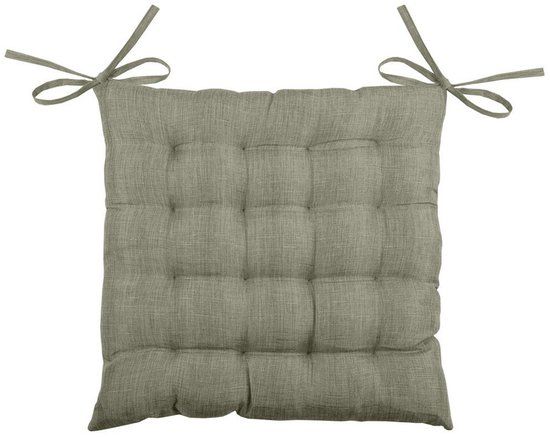 Stof Textile stoelkussen BEA - groen - 40 x 40 x 4 cm