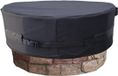 Merkloos Ronde Buitenhaardhoes - Vuurkorf Beschermhoes - Tuinmeubelen Beschermen - Windvaste Pasvorm - 74 inch diameter - Zwart