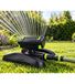 Arroseur oscillant pour un arrosage uniforme des pelouses et jardins – Tête rotative à 360° – Couverture jusqu'à 350 m² (pression de 3 à 4 bars) – Produit de catégorie B – contrôlé – Noir