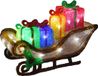 Merkloos Kerstverlichting figuur - slee met cadeaus - H40 cm - 40 led lampjes - buiten