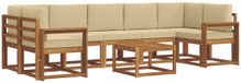 vidaXL - Salon d'angle - Acacia bois - Naturel et beige