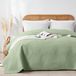 Couvre-lit double face en microfibre 170x210cm avec motif de feuilles