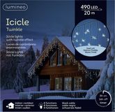 Lumineo Ijspegelverlichting - 490 led lampjes - helder wit - 20 m - buiten - 8 functies