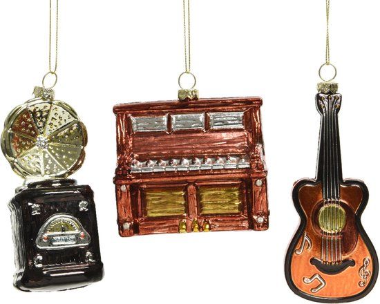 Decoris Kersthanger muziekinstrument | Assorti | 1 stuk