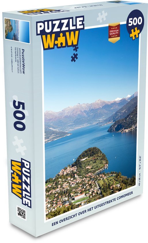 MuchoWow Puzzel Comomeer - Alpen - Italië - Legpuzzel - Puzzel 500 stukjes - Sinterklaas cadeautjes - Sinterklaas voor grote kinderen