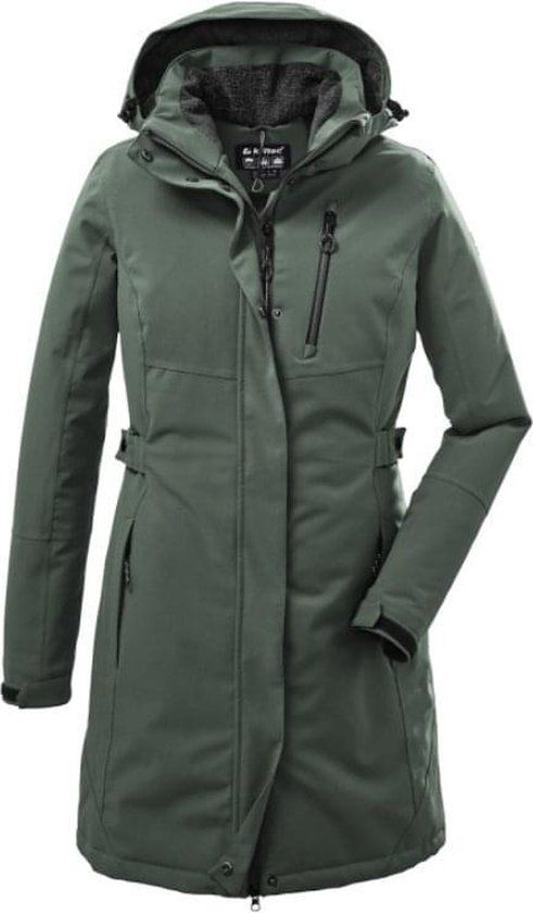 Killtec Kow 165 Parka W - Groen/Grijs - Maat 38
