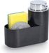 Zeller Zeeppompje set met keuken organizer - 3 delig - zwart - kunststof