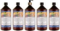 Claudius Cosmetics B.V. Sweet Orange & Cedarwood Bodylotion 1 Liter - met gouden pomp - set van 5 stuks - Voordeelverpakking