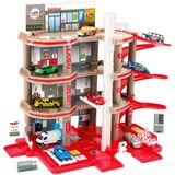 Super garage jouet - 4 niveaux - Avec station-service et circuit de course - Dès 3 ans