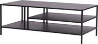 en.casa Salontafel Kumlinge metaal 40x110x55 cm zwart