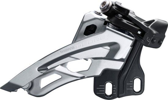 Shimano Deore FD-M6000 Voorderailleur 3x10-speed Side Swing directe montage diep zwart/zilver