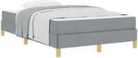 vidaXL Boxspringbed met matras, lichtgrijs, 120 x 200 cm, stof