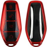 kwmobile autosleutel hoesje geschikt voor BYD Atto 3 / Sealion / Han / Tang / Dolphin / Seal hoes - TPU autosleutel behuizing - Beschermende auto sleutel case - Sleuteletui in hoogglans rood