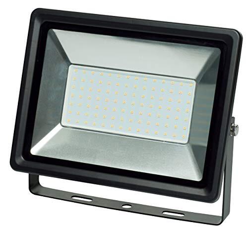 AS-Schwabe Chip-LED Arbeitsleuchte – 100 W Baustrahler mit arretierbarer Befestigungshalterung – LED Spot geeignet als Arbeitslicht – LED Leuchte für die Außenbeleuchtung – Schwarz I 46326