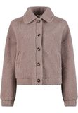 Urban Classics Short Sherpa Button Jacket Roze 3XL