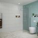 Fortifura Galeria inloopdouche - 70x200cm - ribbelglas - wandarm - mat wit