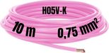 Kalitec 10 meter H05V-K 0,75 mm² roze bedradingskabel