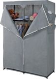 5Five Mobiele kledingkast - opvouwbaar - grijs - kunststof - 110 x 45 x 155 cm