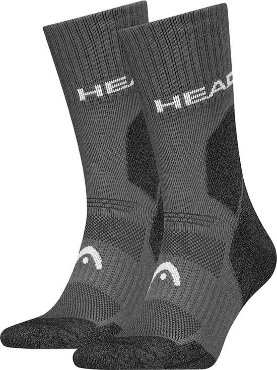 Head Hiking Crew Socks 2-Pack - All Climates - Grey - Size 46