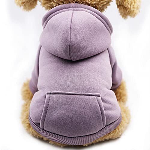 UKKO Hondenjas Huisdier Hondenkleding Voor Kleine Honden Kleding Warme Kleding Voor Honden Jas Puppy Outfit Huisdier Kleding Voor Grote Hond Hoodies-Paars,00L