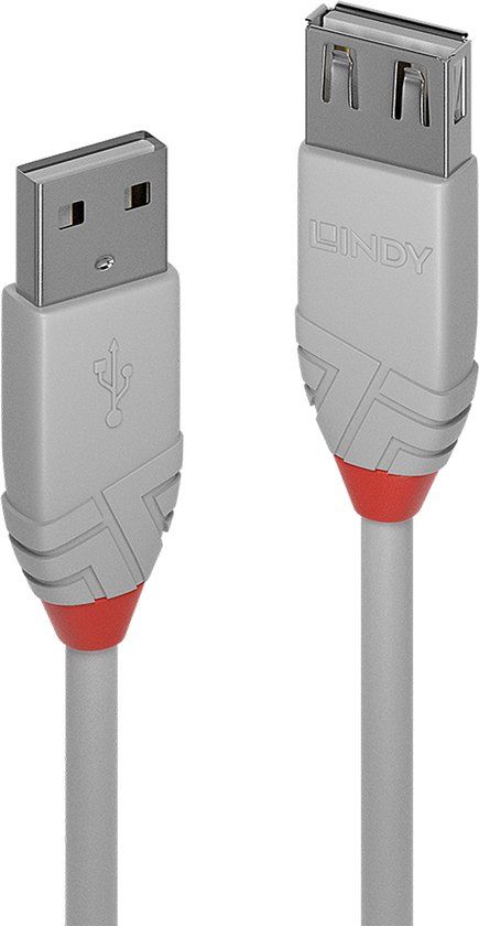 LINDY 36713 USB-kabel 2 m grijs