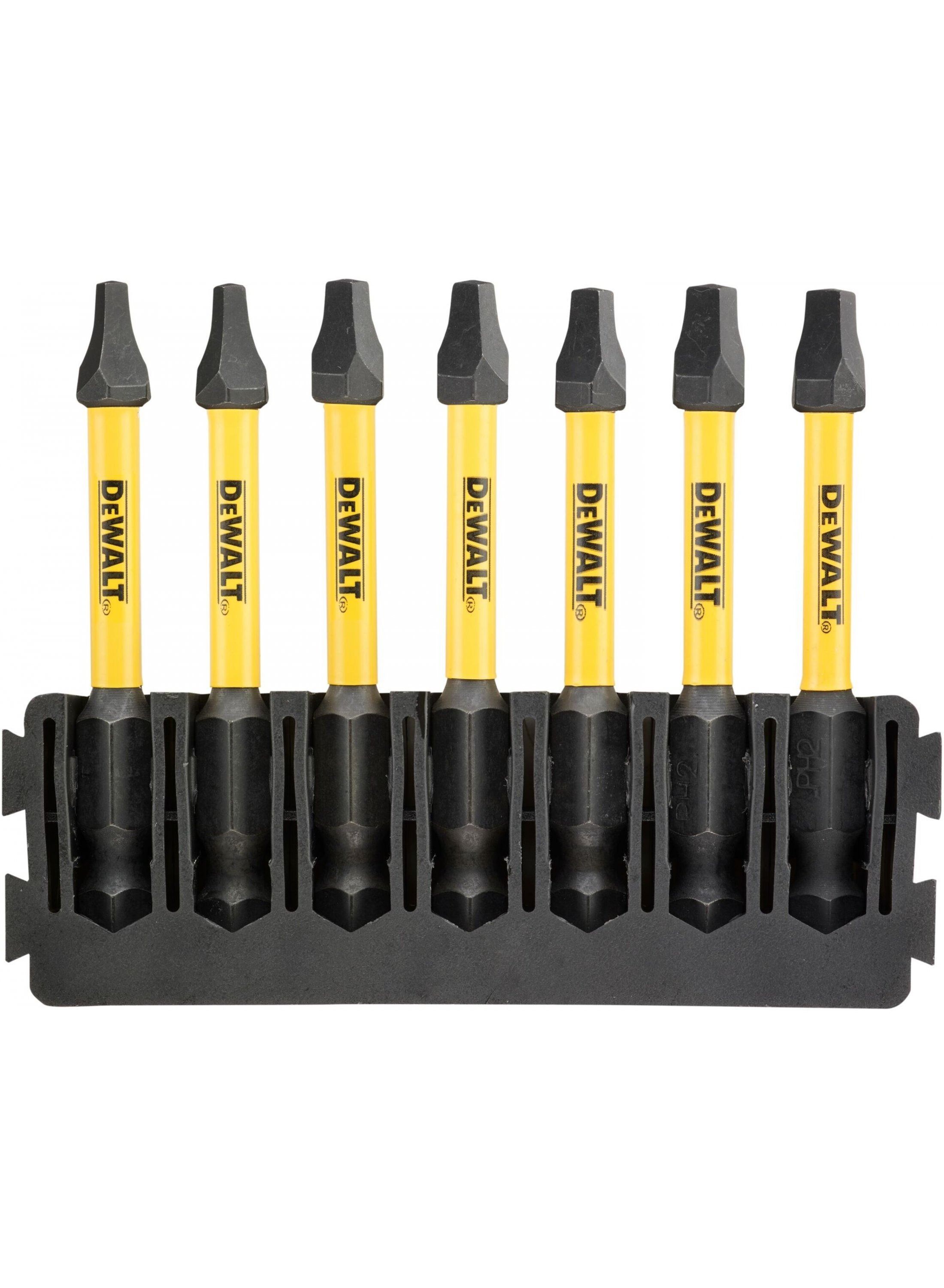 DeWalt Accessoires Bitset | Houder + IMPACT Torsion | 57 mm | SQ1 x2, SQ2 x3, SQ3 x2 - DT70824-QZ