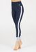 Athlecia Tights Aspasia Vrouwen donkerblauw Polyester Gestreept