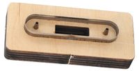 Outil de découpe en cuir avec tampon en bois, lame en acier, 13x6x3 cm