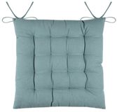 Stof Textile stoelkussens DUO - jade groen - 38 x 38 x 3.5 cm