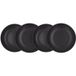 SILVERCREST® Set d'assiettes plates ou creuses en porcelaine, 4 pièces (assiette, noir)
