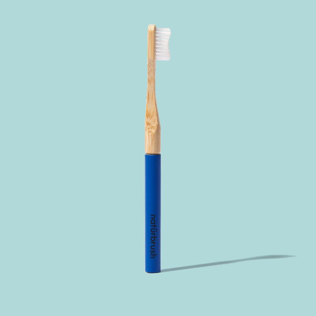 Natürbrush Bamboo Toothbrush - Blue, Natural - Adult - Medium