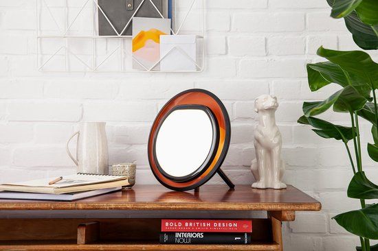 Lumie Halo Daglichtlamp - Lichttherapie - 10.000 lux - Zwart/Koper