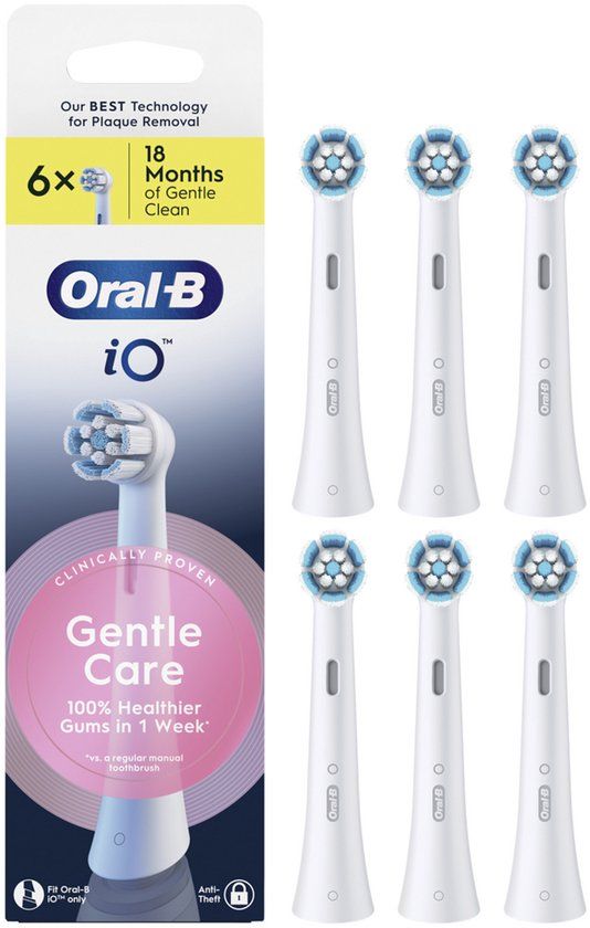 Oral-B iO Gentle Care Opzetborstels - 6 stuks - Wit