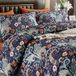Ibenzoa® Housse de couette Boho Mandala, 200x220 cm, 100% microfibre brossée, 2 taies d'oreiller 80x80 cm, design Paisley coloré, réversible avec fermeture éclair cachée