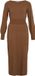 VILA VIkery L/S Boatneck Midi Dress Argan Oil XL