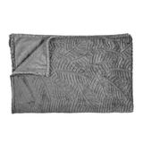 HOME DECO FACTORY TX0099 Dark gray embossed flannel blanket, 150x200 cm